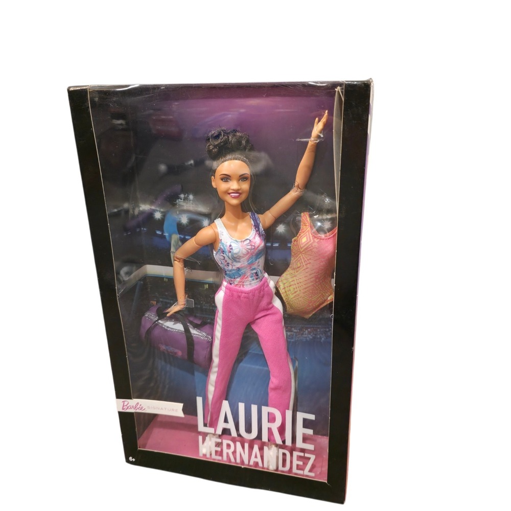 Barbie Signature Laurie Hernandez Gymnast Doll FJH69 Olympic Shero New In Box